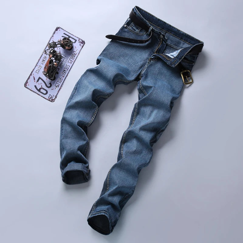 High Quality Mens Jeans Fashion Straight Denim Pants Men Classic Casual Jeans Male Plus Size Denim Trousers Ripped Jeans 28-40