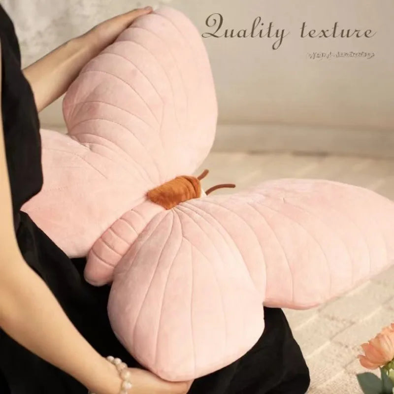 Butterfly Pillow Cute Ins Sofa Pillow Soft Pink Butterfly Pillow Decoration Home Bedhead Portable Pillow Creative Alien Pillow