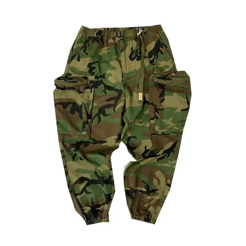 Autumnamerican Stylecasual Camouflage Cargo Pants Men's Loose-fit Trendy Brand Outdoor U.s. Military Style Harajuku Trousers