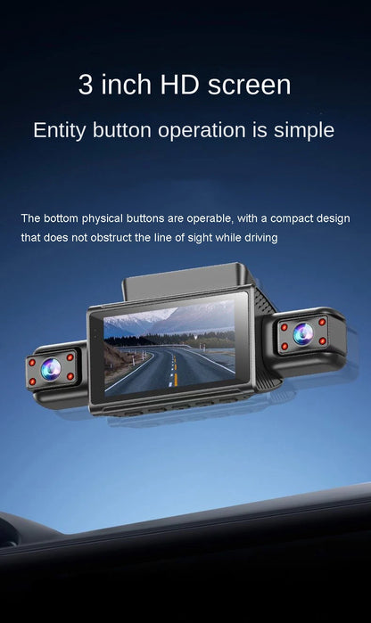 Caméra de tableau de bord cachée à 4 canaux, avec application 4K HD, Vision nocturne, moniteur de stationnement 24/7, capteur G, enregistrement en boucle, détection de mouvement, boîte noire WDR