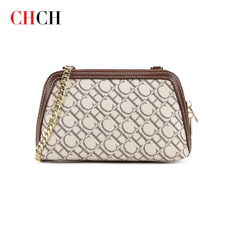 CHCH Shoulder Bag Fashion Retro Messenger Bag Designer Light Luxury Crossbody Bag Chain Suede Leather Bag Chain Shoulder Bag