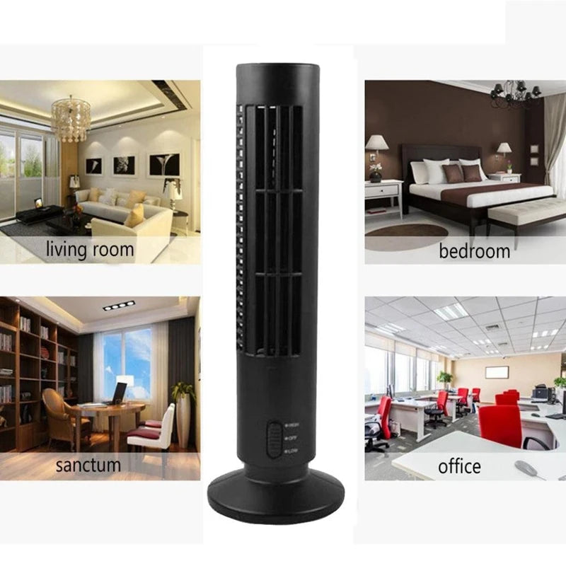 BAAJ-USB Rechargeable Tower Fan, Cooling Portable Fan Standing Bellyless Fan Air Conditioner Bedroom Kitchen Office