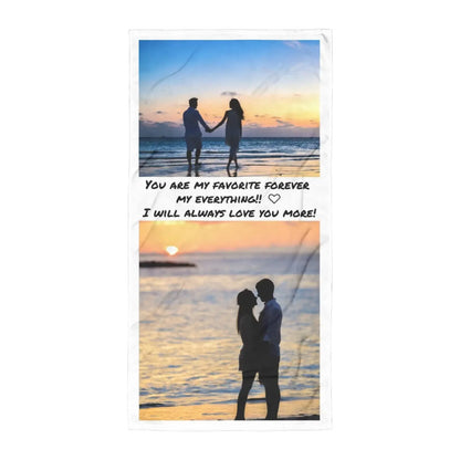 Custom Beach Towel with Photos Personalized Picture Bath Pool Towel Customized Gifts for Boys Girls Teens Birthday Father's Day