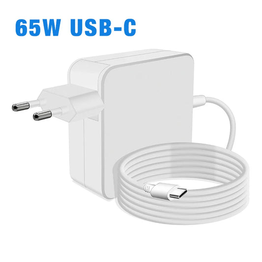 65W USB C Laptop Power Adapter Type C Power PD Wall Fast Charger For MacBook Air iPad Pro Dell Lenovo Huawei HP Asus Notebook