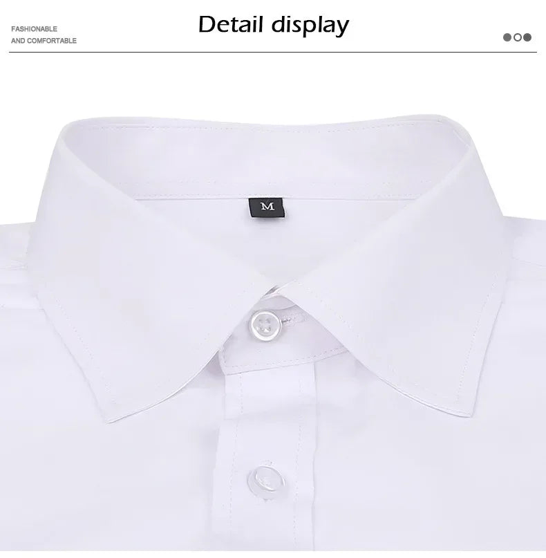 US Size Elastic Shirt New Men's Business and Leisure Long Sleeved Shirt Slim Fit Professional Dress Best-selling Seasonal Style