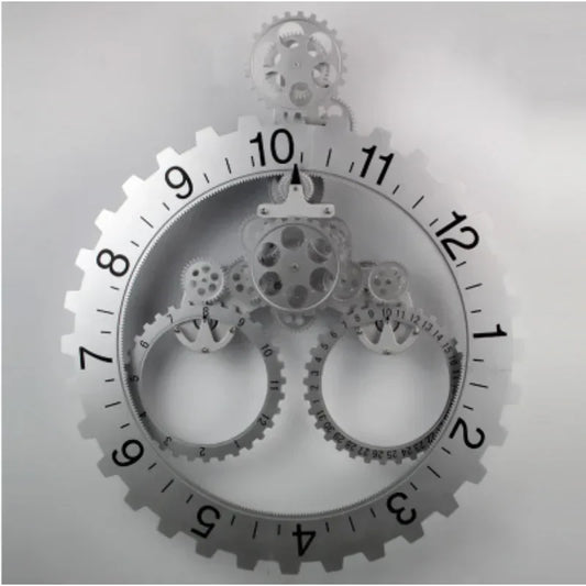 Creative Large Wall Clocks Gear Mechanical Hanging Retro Clocks Minimalist Mute Watches Living Room Clock Wall Decoration