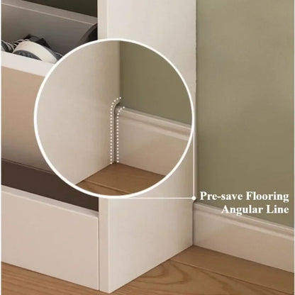 Flip Shoe Cabinet Household Large Capacity Wooden Storage Cabinet Simple Modern Balcony Thin Shoe Rack Dustproof Entrance Shelf