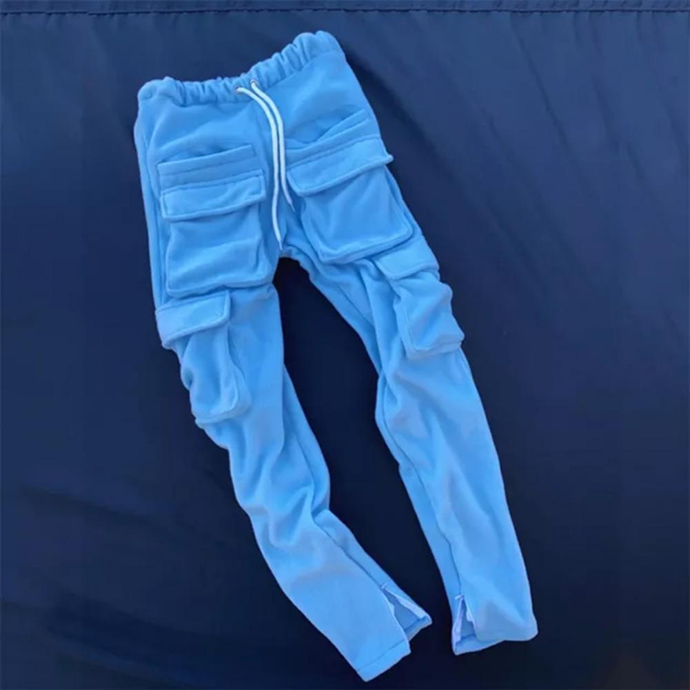 2023 Fall Winter Streetwear Men's Cargo Pants Pockets Sweat Pants Casual Trousers Mens Jogging Pants Sweatpants