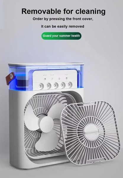 Portable 3 In 1 Fan AIr Conditioner Household Small Air Cooler LED Night Lights Humidifier Air Adjustment Home Fans Office Home