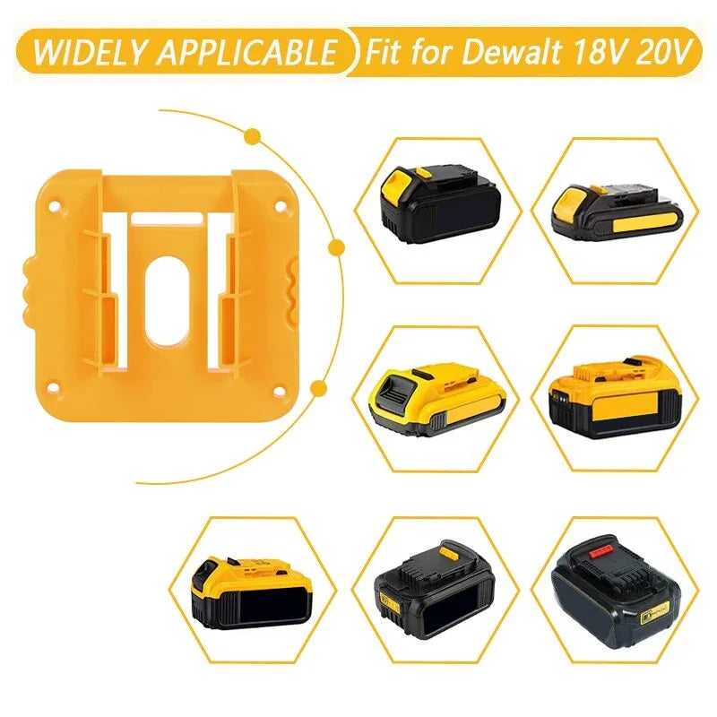 1/2/5PCS Battery Holder Storage Rack for Dewalt 18V 20V Li-ion Battery DCB203 DCB205,Wall Mount Battery Dock for Workbench