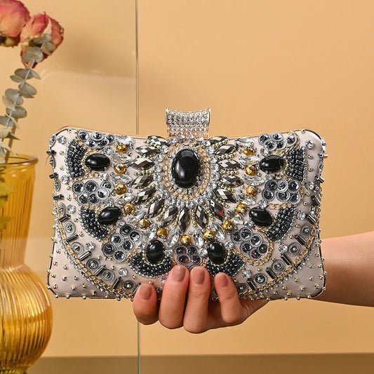 Unique Sequin Diamond Crystal Clutch Bag Luxury Wedding Party Rhinestone shoulder Bags High Quality Evening Handbags