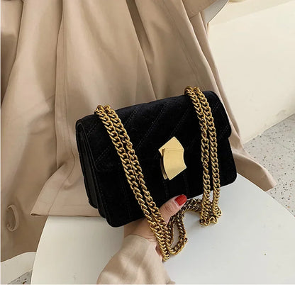 Luxury Women Handbag High Quality Velvet Mini Small Shoulder Bag Party Evening Clutch Fashion Flap Crossbody Tote Female Packag