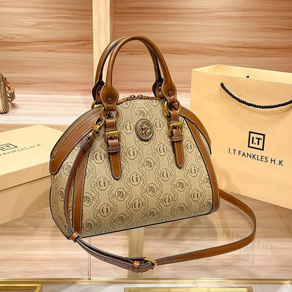 Light Luxury Brand Genuine Leather Women's Bag 2023 New High Capacity Designer Mom's Bag Women's One Shoulder Handheld Briefcase