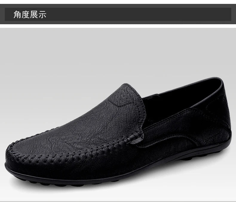 2023 Genuine Leather Mens Loafers Moccasins Shoes Designer Men Casual Handmade Formal Slip on Male Boat Shoes Zapatillas Hombre