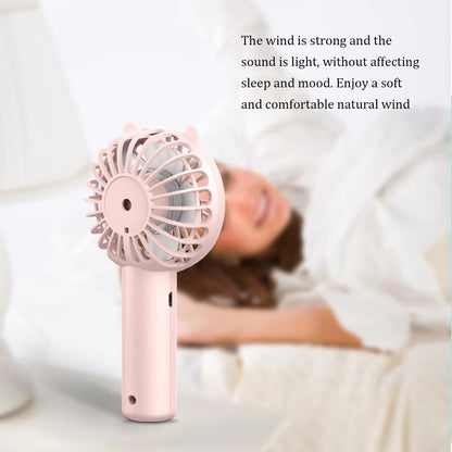 Portable Handheld Fan Small Cooling Fan USB Rechargeable Eyelash Eyelash Mute Cooler  Handheld Fan Mini USB Rechargeable Desk