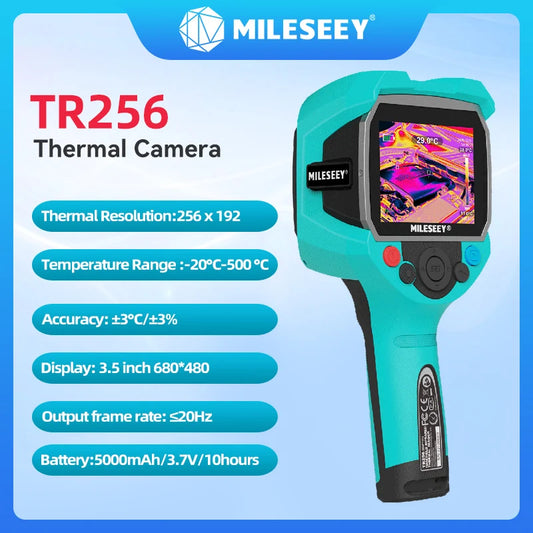 Mileseey TR256 256*192 Infrared Thermal Camera Imager -20℃-500 ℃ Six Color Palettes Auto Focus Temperature High Precision