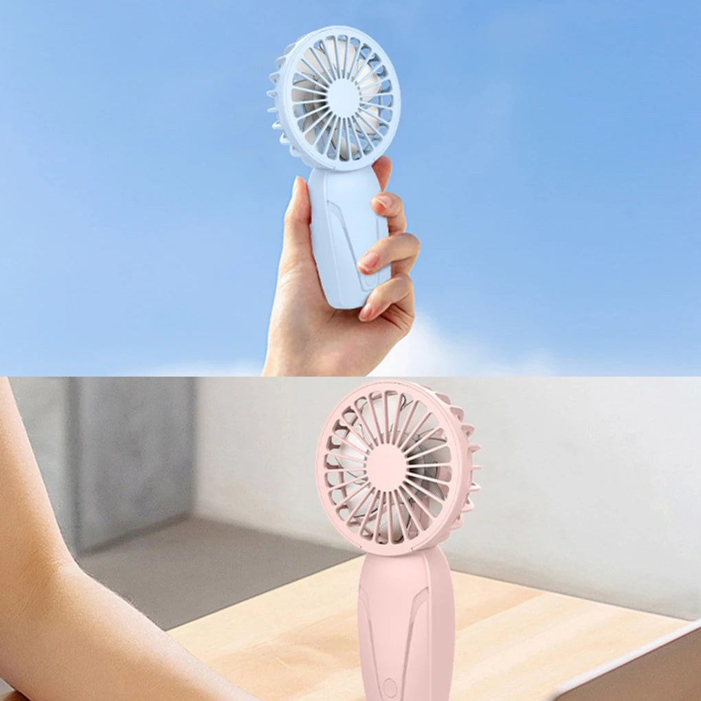 Portable Handheld Fan Small Cooling Fan USB Rechargeable Eyelash Eyelash Mute Cooler  Handheld Fan Mini USB Rechargeable Desk