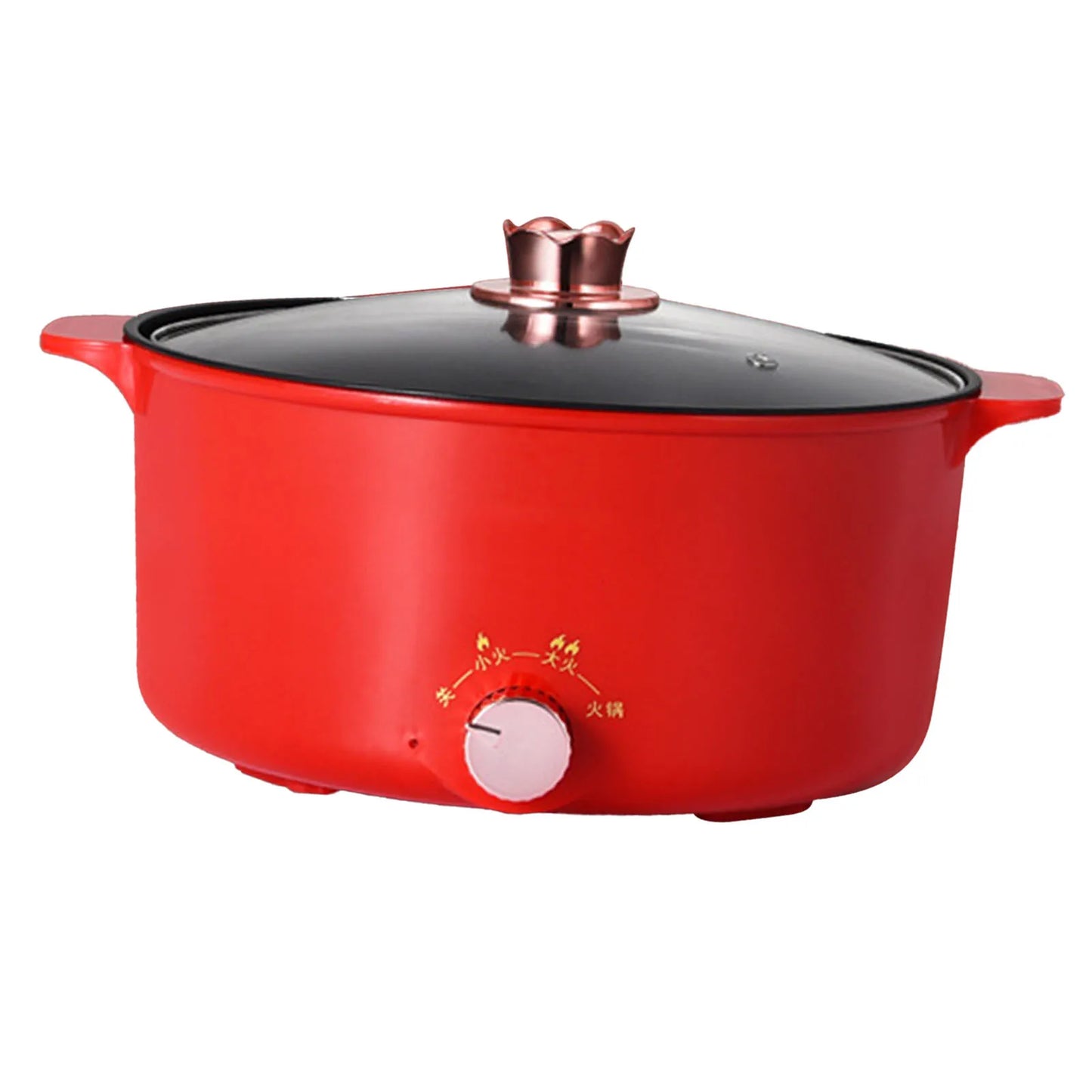 Electric Pot 2.3L 400‑800W 3 Gear Knob Control Non Stick Electric Hot Pot Electric Cooker