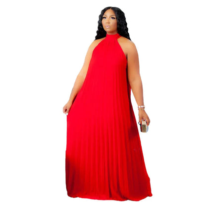 Wmstar Plus Size Women Long Dress leeveless Bandage Halter Hollow Out Splited A-line Maxi Dresses Outfits Wholesale Dropshipping