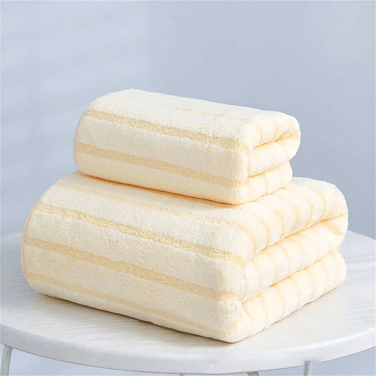 hibobi Coral Velvet Absorbent for Adults Face Towel Bath Set Soft Comfortable Bathroom,Water-absorbent and Not Easy to Shed