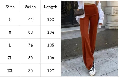 Office Lady Solid Color Pants Women's Slim Bell Bottom Pants Spring Classic Black Pants