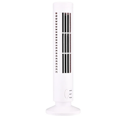 USB fanNew USB Tower Fan Bladeless Fan Tower Electric Fan Mini Vertical Air Conditioner, Bladeless Standing Fan White