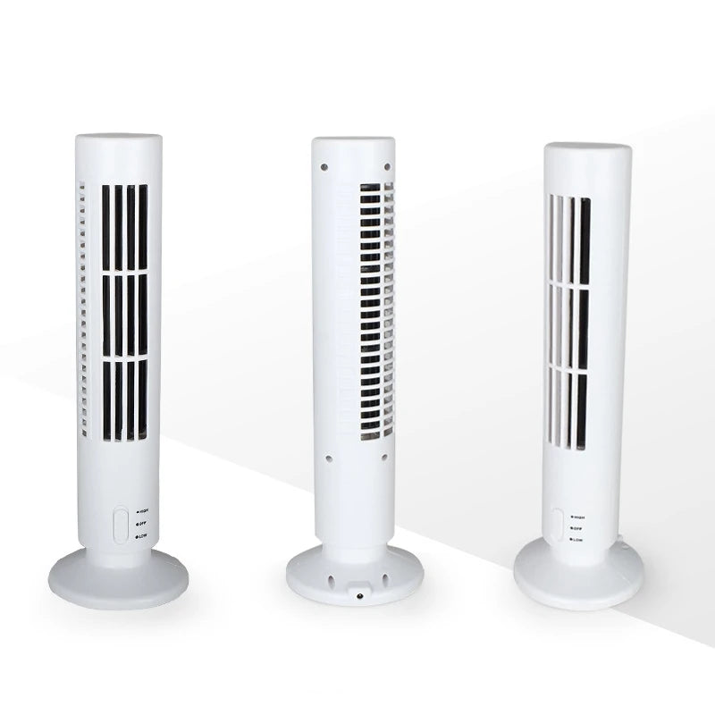 BAAJ-USB Rechargeable Tower Fan, Cooling Portable Fan Standing Bellyless Fan Air Conditioner Bedroom Kitchen Office