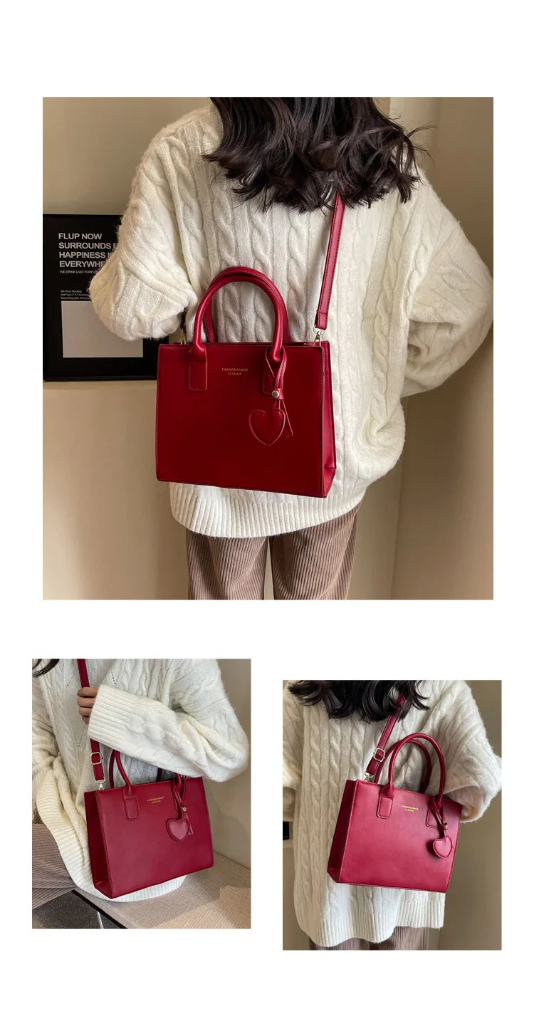 Fashionable Lightweight Solid Color Luxury Crossbody Bag Versatile Shoulder Bag Large Capacity Handheld Tote Bag For Women