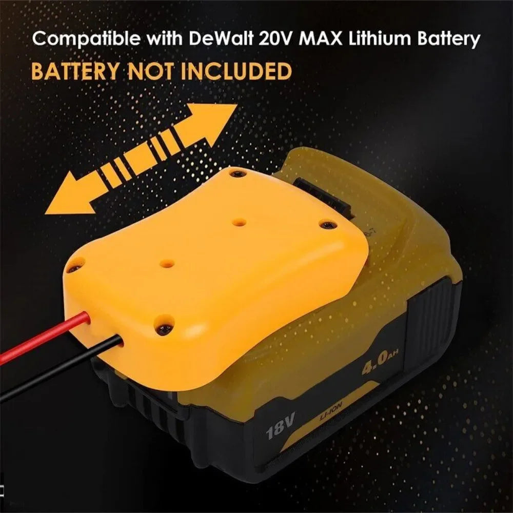 DC 20V to 12V Step Down 120W  Voltage Regulator Converter Aadpter for Dewalt 20V Li-ion Battery DIY Power Wheel Inverter Buck