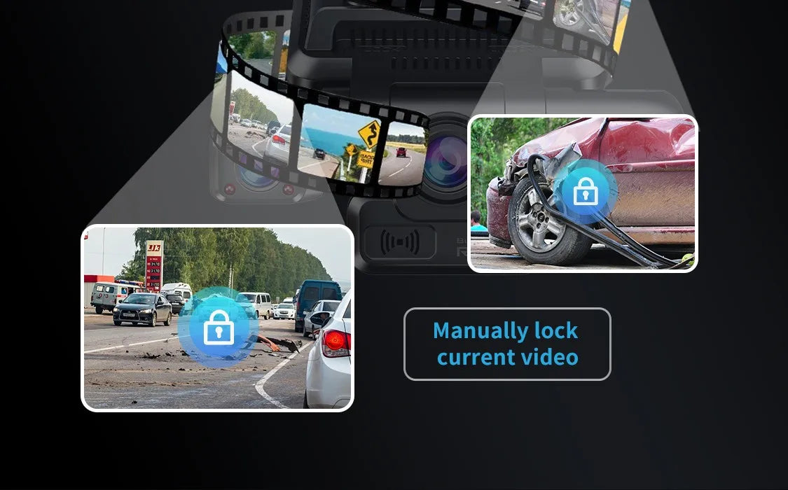TiESFONG 4CH GPS caméra de tableau de bord i7pro frontal 4K/2K+3*1080P pour dashcam voiture DVR 360 24H moniteur de stationnement,WiFi camaras para automóviles,IR Vision nocturne,g-sensor,256Gmax