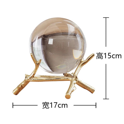 Artificial crystal swan ornaments light luxury modern minimalist study living room Nordic brass crane home decoration crafts