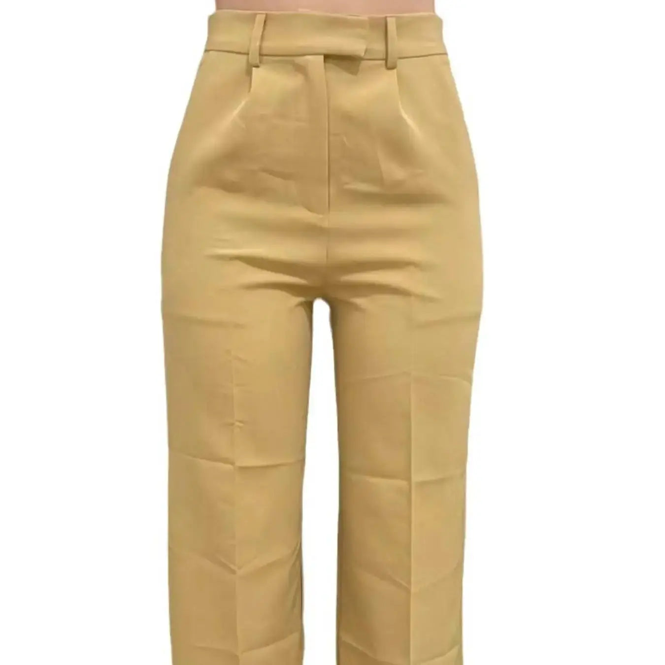 Y6012 New Cross border European and American Women's High Waist Straight Tube Wide Leg Casual Pants Spring and Autumn