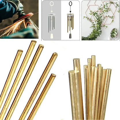 1-10pcs diameter 1.6 to 16mm brass round bars are hard and non-bending for DIY handle material round wire tube model making