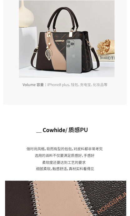 New Retro Printed Letter Laidies Handbag Portable Female Messenger Tote Sac High Quality Leather Women Crossbody Shoulder Bags