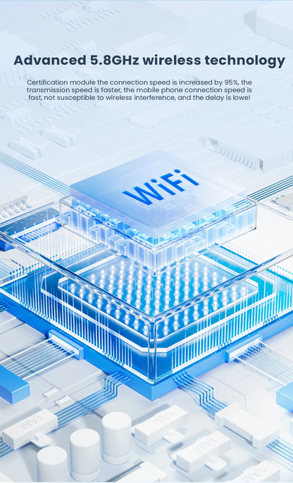 PLAYAIBOX sans fil 2 en 1 CarPlay Android Auto sans fil Supermini Box adaptateur Plug And Play Dongle Bluetooth WiFi connexion rapide