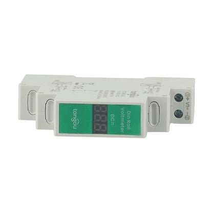 1-Way Voltage Meter DC Voltmeter 90x75x21mm 11V-310V DC For Din Rail Mount Voltage Meter LED Digital Display Detector Tools