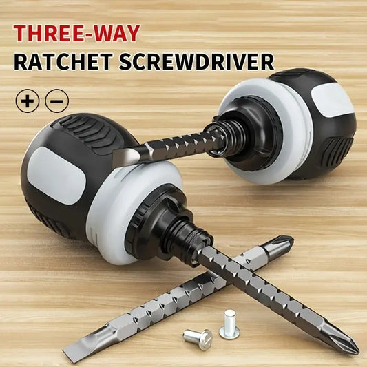 Premium Ergonomic Ratchet Screwdriver Set - Double-Headed, Labor-Saving, Comfort Grip for Max Efficiency & Durability