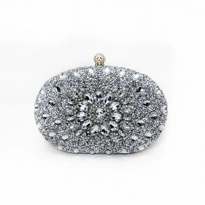 2024 Diamond Women Luxury Clutch Evening Bag Wedding Crystal Ladies Cell Phone Pocket Purse Female Wallet for Party Quality Gift