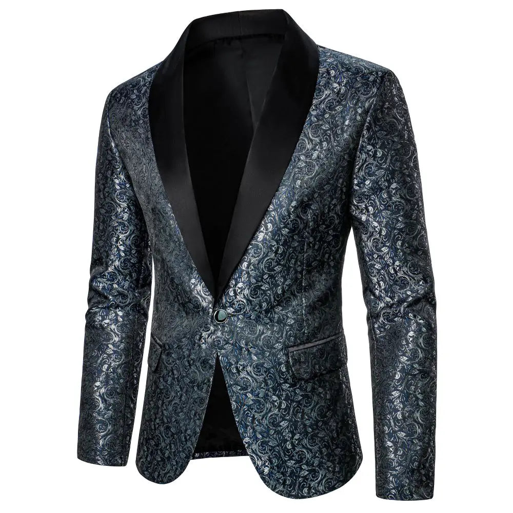 Men's Suit Jacket Luxury Textured Fabric Men's Coat Business Casual Style Men's Wear Wedding Dinner Party Performance Men's Suit