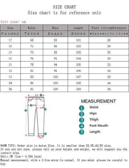 Trendy Men Clothing Slim Button Black Jeans Solid Color Stretch Skateboard Multi-button Youth Male Skinny Denim Pants