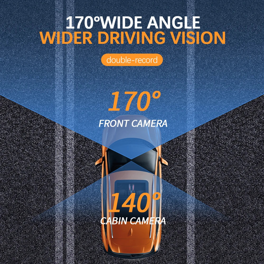 Caméra embarquée pour voitures FHD1080P Enregistreur de conduite Caméra de voiture DVR Vision nocturne Enregistreur vidéo Intégré Wi-Fi Tachographe Pièces automobiles