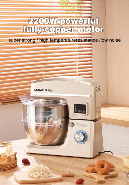 SUNATUR 10LStand Mixer Dough Kneading Planetary Proccessor Beater Machine Electric Kitchen Blender Cake Automatic Home Appliance