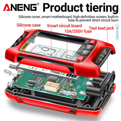 ANENG SZ02 Smart Digital Multimeter 6000 Counts True RMS Auto Electrical Capacitance Meter Temp Resistance Transistor Testers