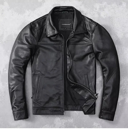 AYUNSUE Men's Real Cowhide jackets Genuine Leather Jacket Men Clothing Autumn Coat Mens Clothes jaqueta couro legítimo masculino