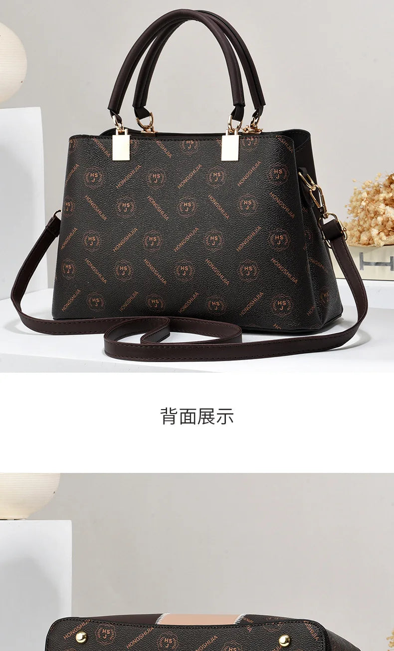 New Retro Printed Letter Laidies Handbag Portable Female Messenger Tote Sac High Quality Leather Women Crossbody Shoulder Bags