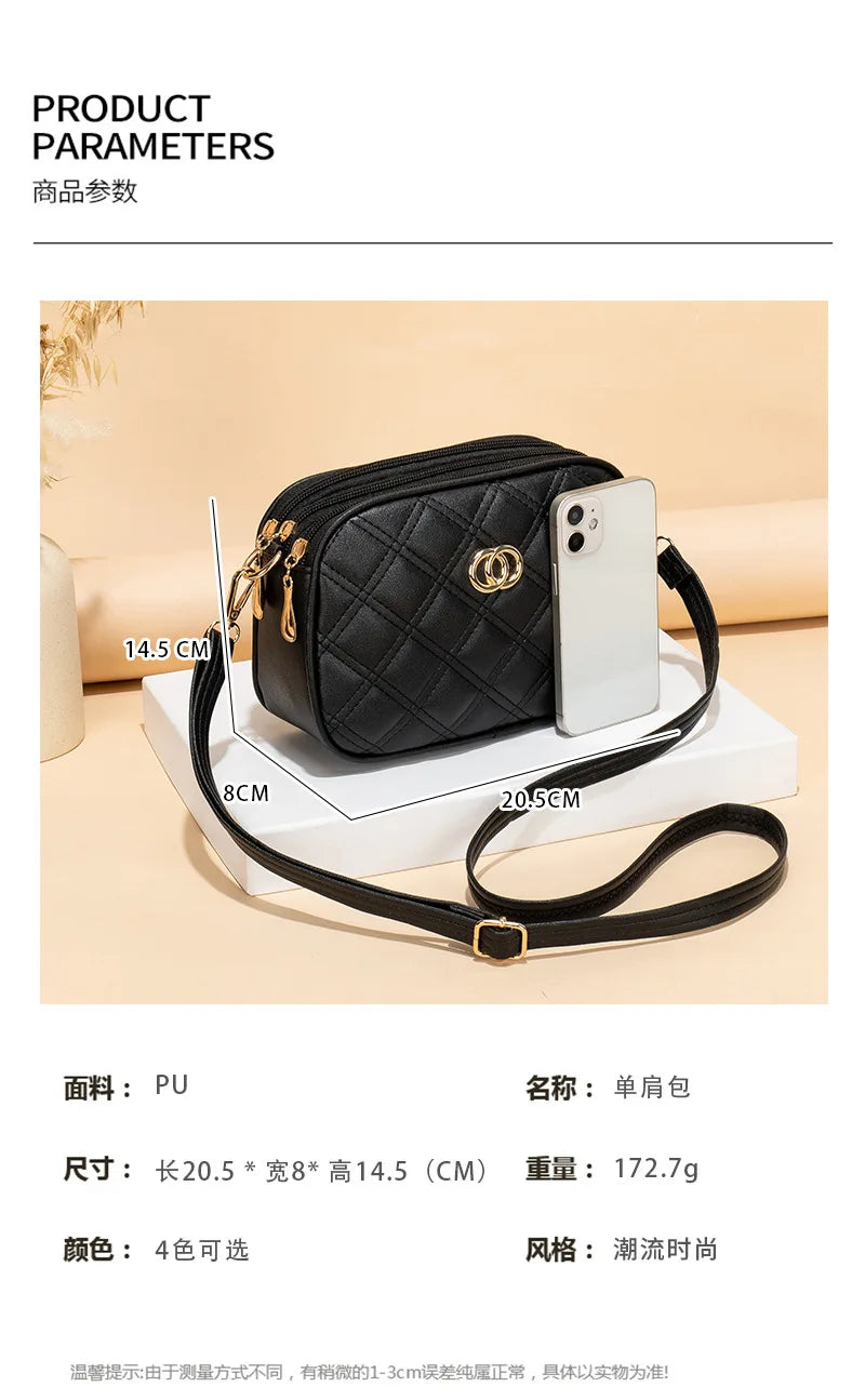 2024 new in quilted designer women's crossbody bag with chic gold logo purses and handbags bolsas de mujer shoulder bag ladies