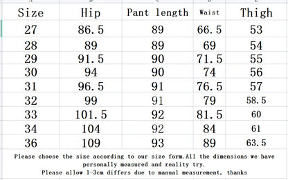 Men's Fashion Brand Elastic Slim Fit Denim Long Pants Casual White Straight Leg Y2k Jeans For Men Streetwear