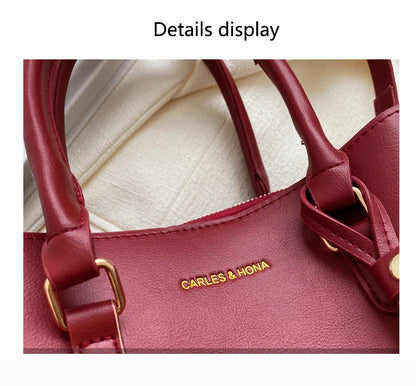 Luxury Designer Red Shoulder Bag Women's Wedding Bags 2023 New Fashion Tassel Crossbody Bag Large Capacity Bride Handbags