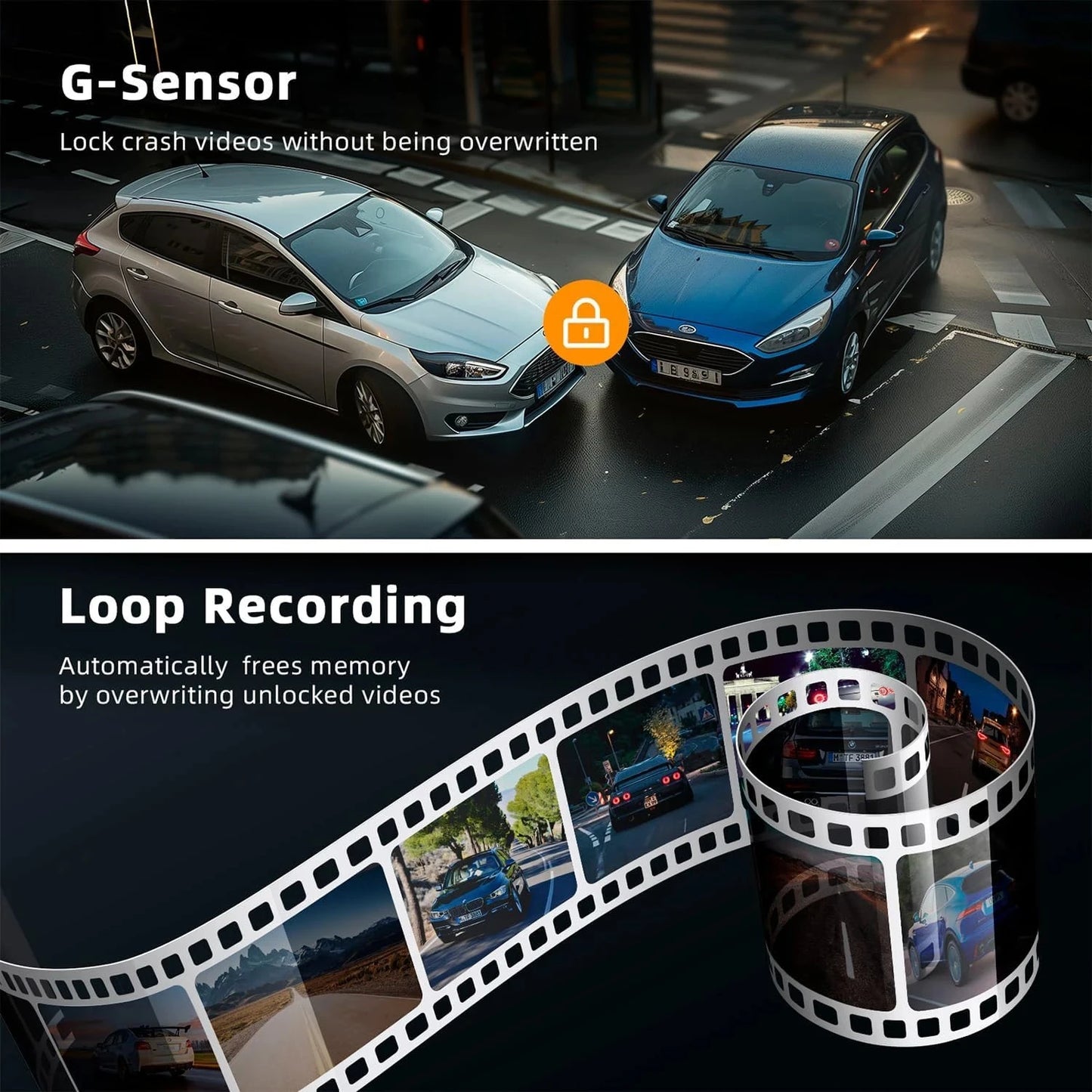 Caméra embarquée 4 canaux Wifi Full HD1080P DVR de voiture 4 caméras Caméra embarquée Enregistreur vidéo Super vision nocturne Boîte noire Cabine 4 objectifs caméra