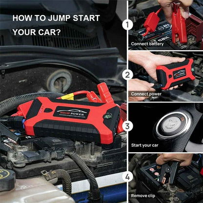 Démarreur de saut de voiture Portable, batterie externe 99800mAh, chargeur de démarrage d'urgence 600A 12V pour batterie Booster de voiture, dispositif de démarrage rapide
